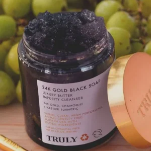 Truly 24K Gold Black Soap Luxury Impurity Cleanser 6 Fl. Oz / 180Ml