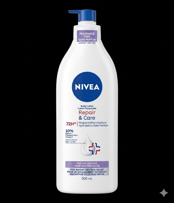 Nivea Repair &Amp; Care Fragrance-Free Body Lotion 500Ml